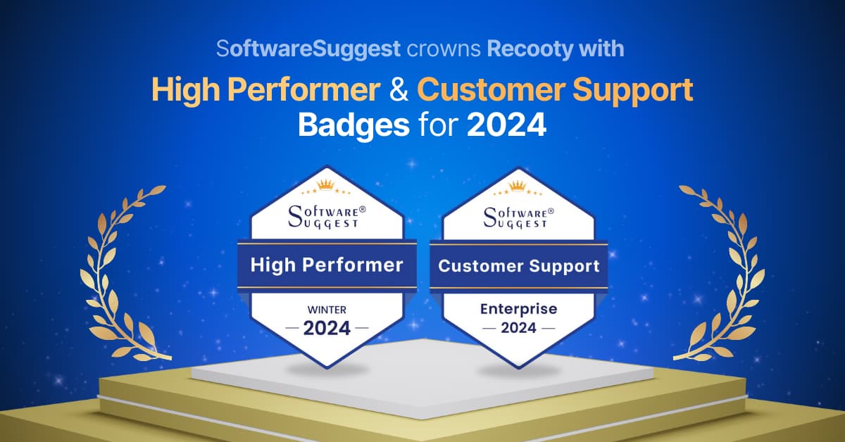 SoftwareSuggest Crowns Recooty with High Performer & Customer Support Badges for 2026