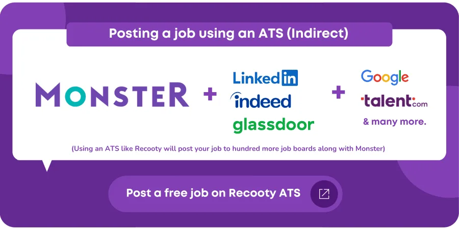 Monster job posting ATS partners 4 2