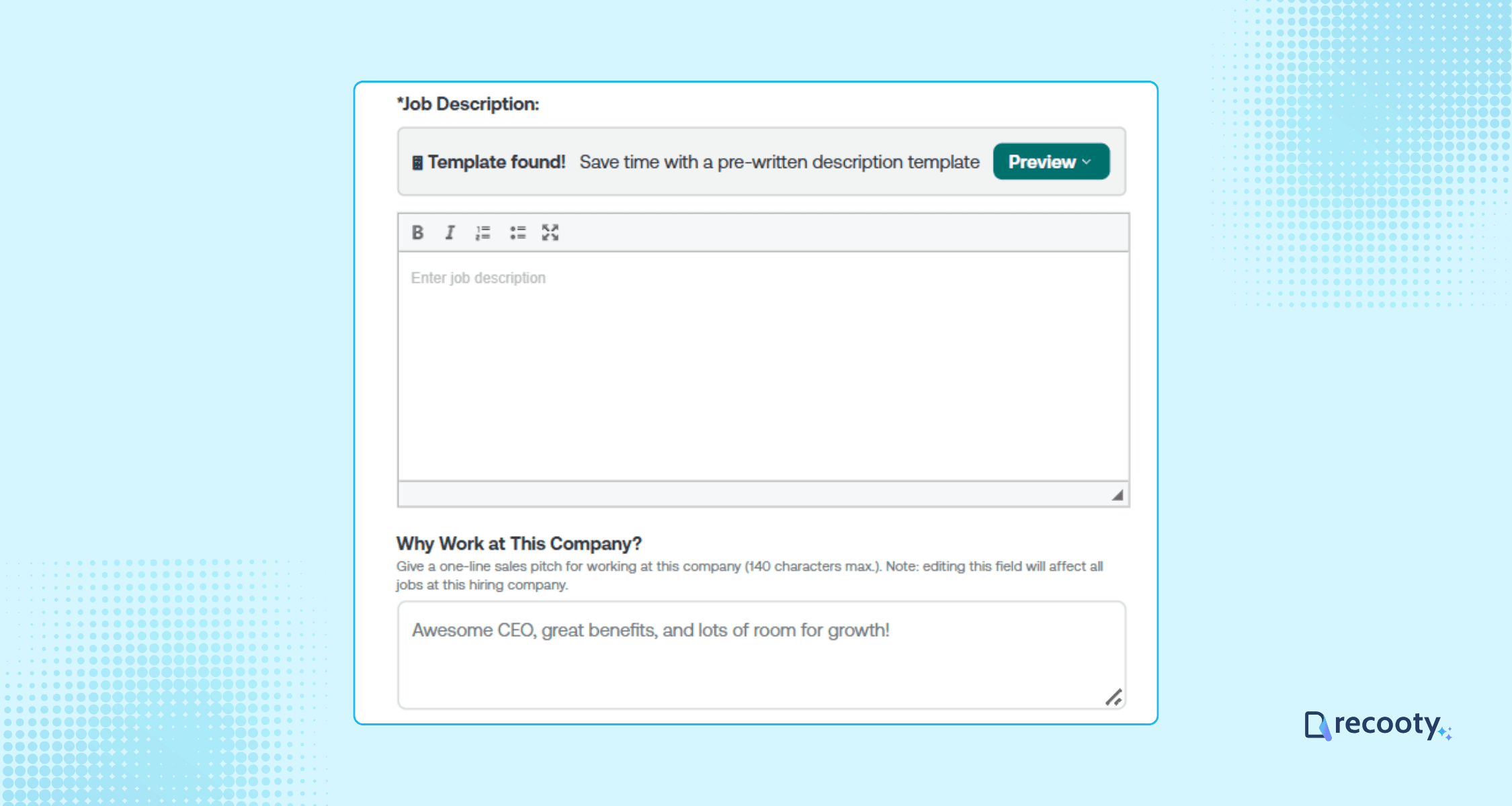 Write compelling job description 1