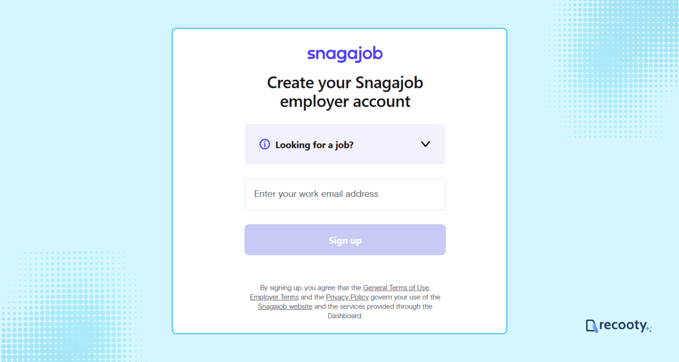Create an employer account on Snagajob for job posting
