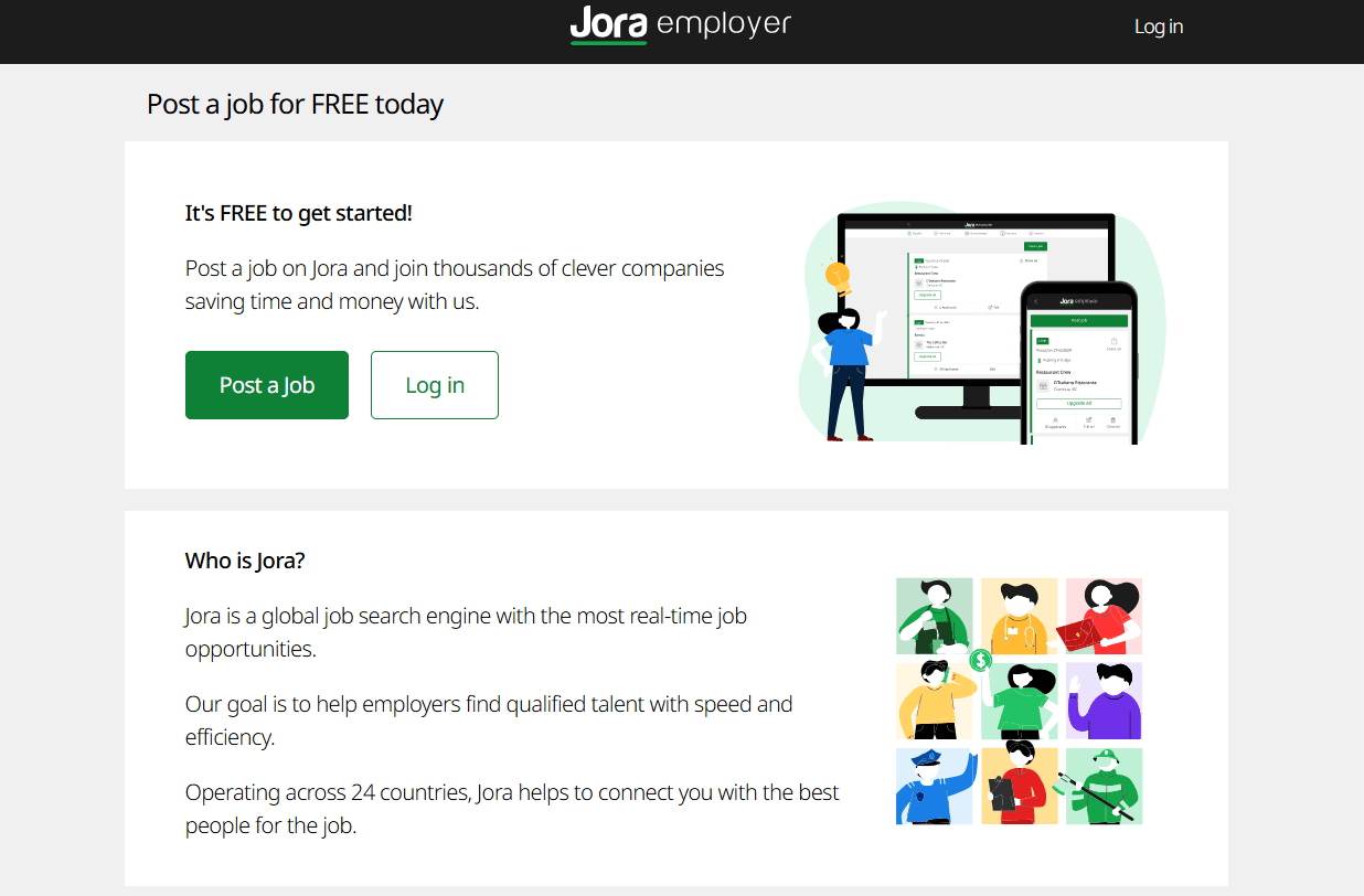 Jora job posting