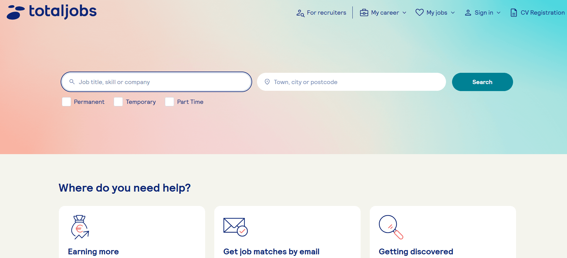 Totaljobs job board