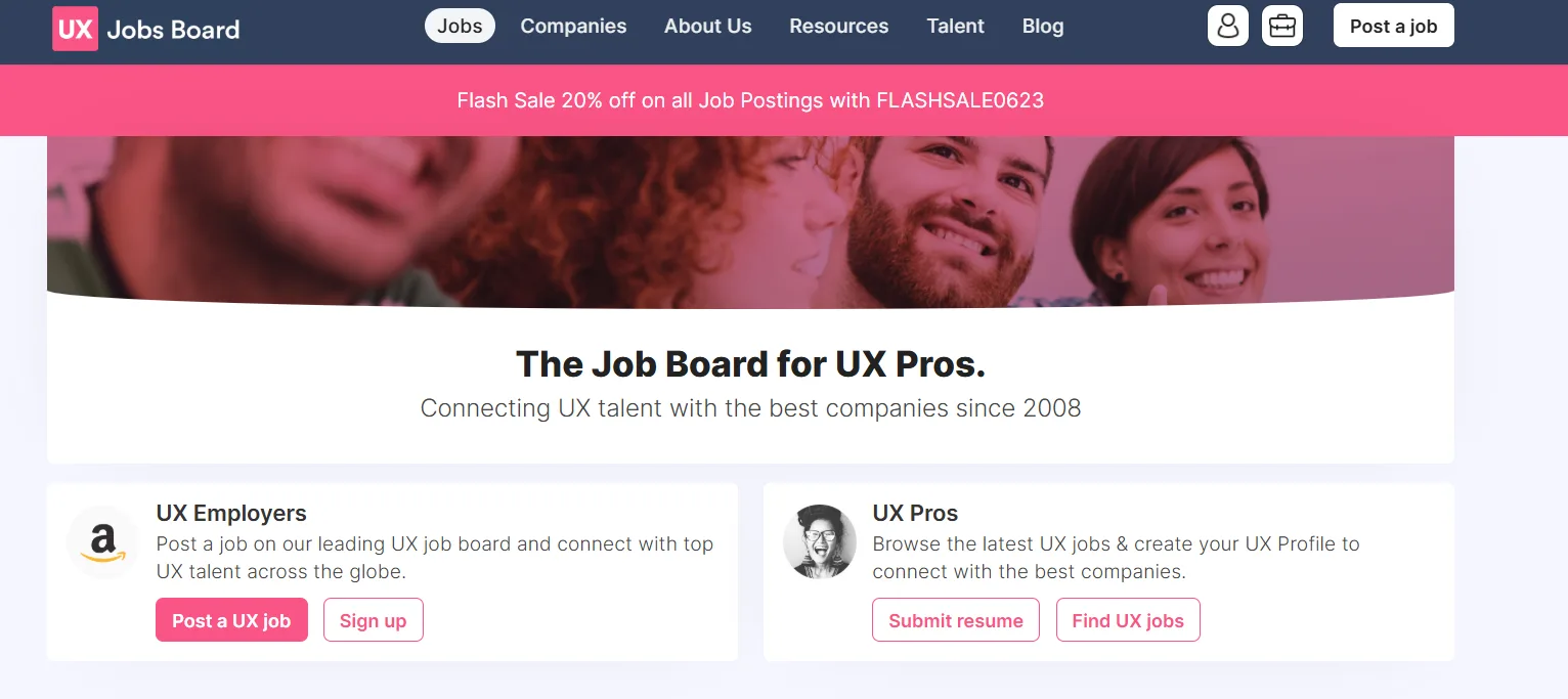 Post tech jobs on UX Jobs Board