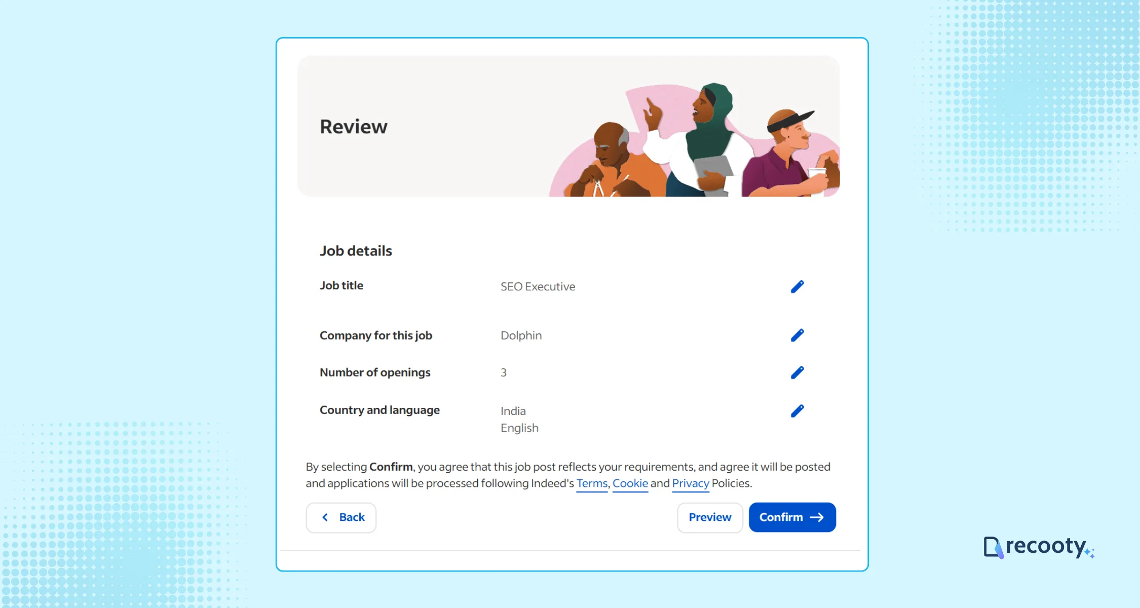 Review the application on Indeed 1
