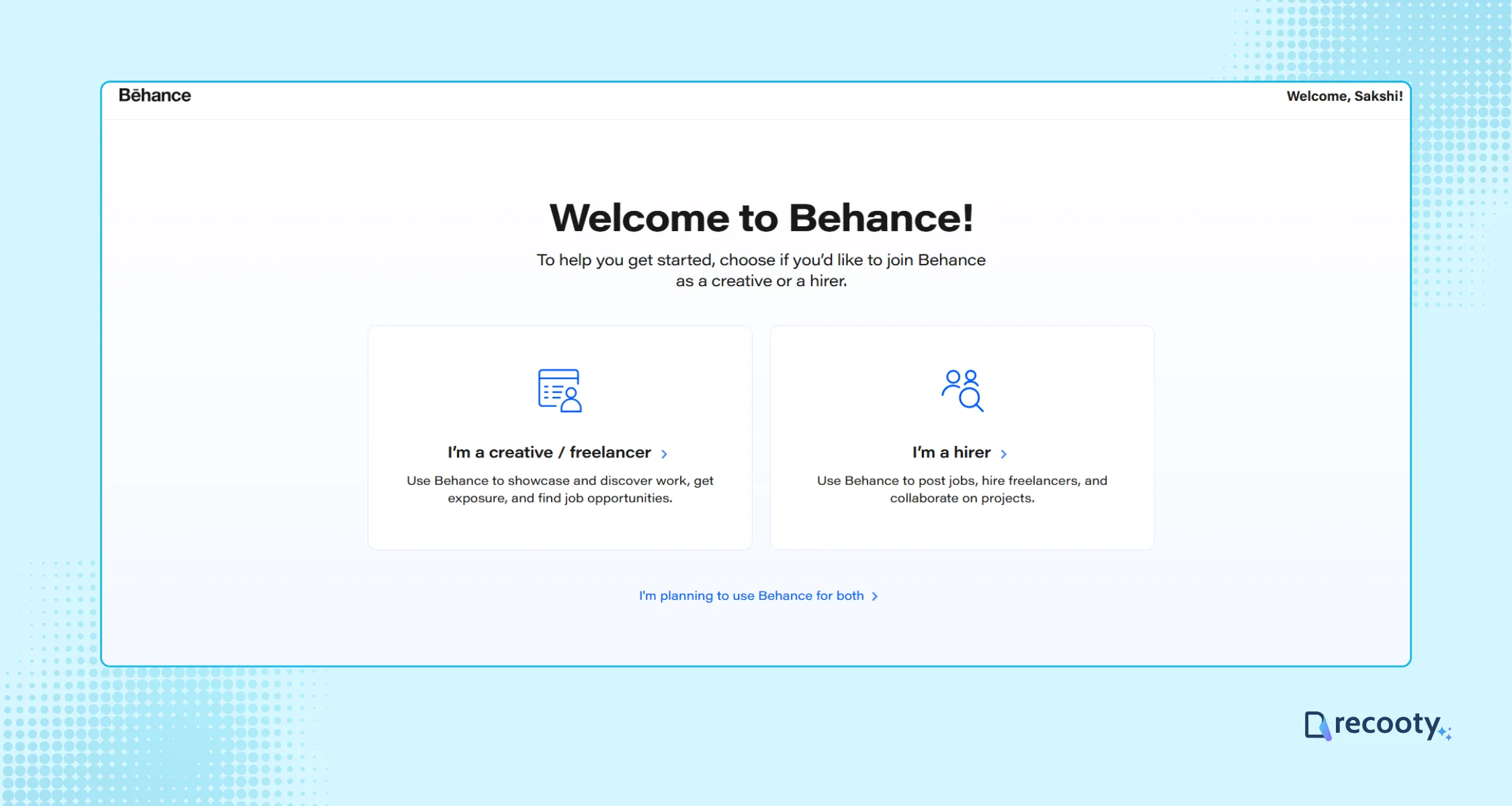 Choose I am Hirer on Behance to post a job 1 1